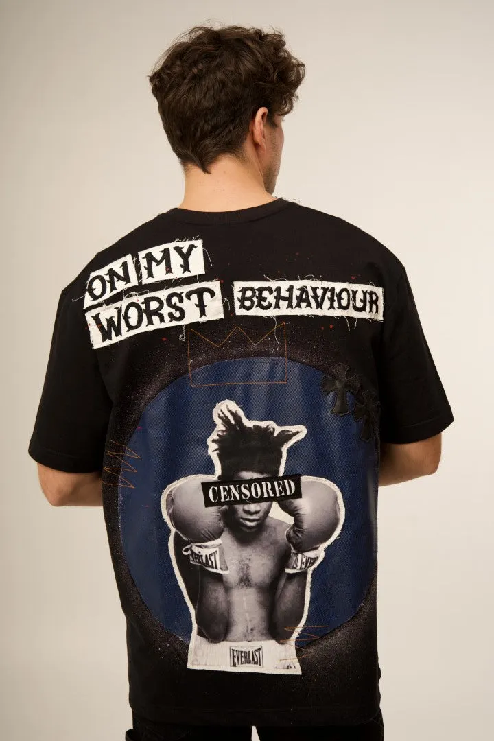 ON MY WORST BEHAVIOUR - A BASQUIAT TRIBUTE  VALKYRE TSHIRT