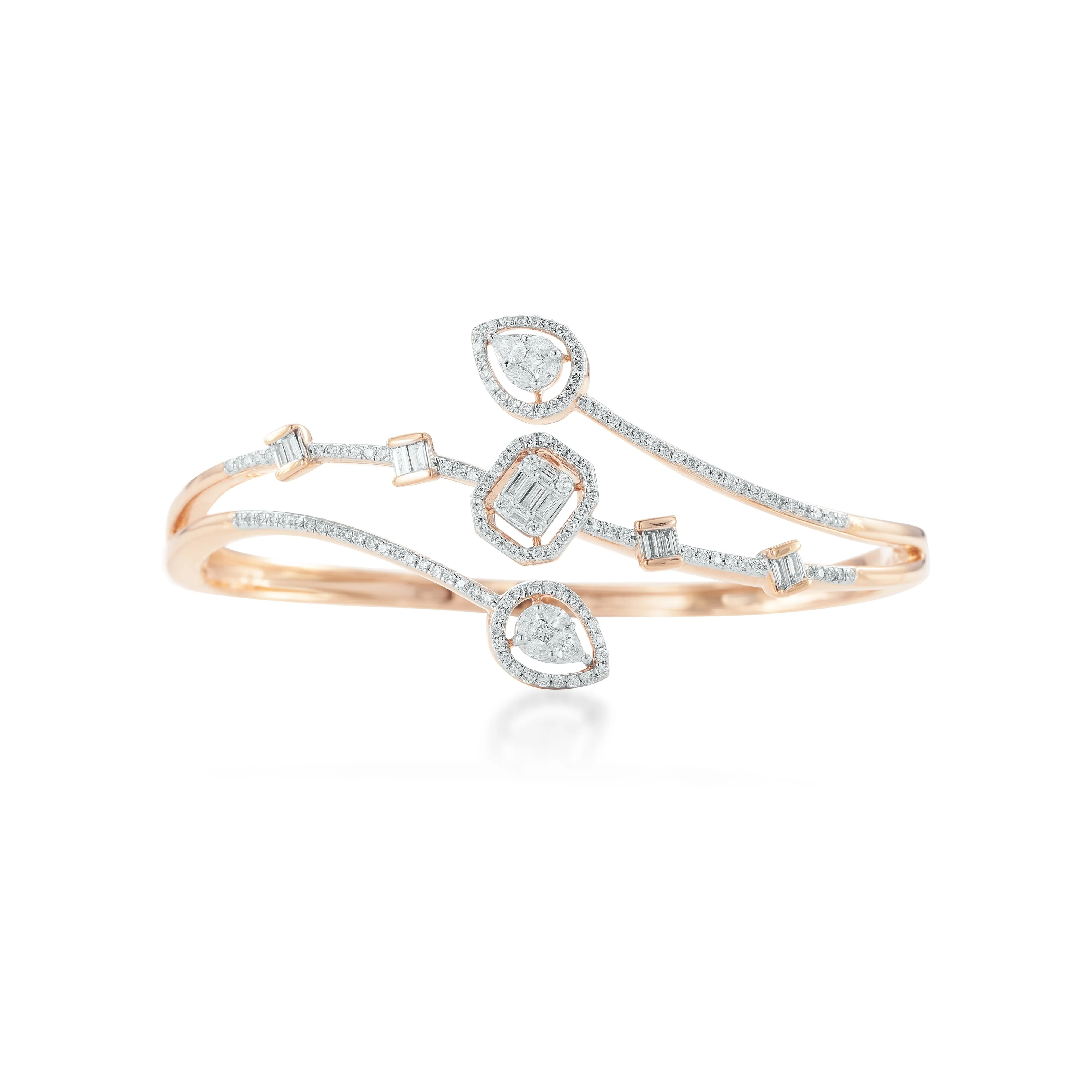 One Carnation Diamond Bangle*