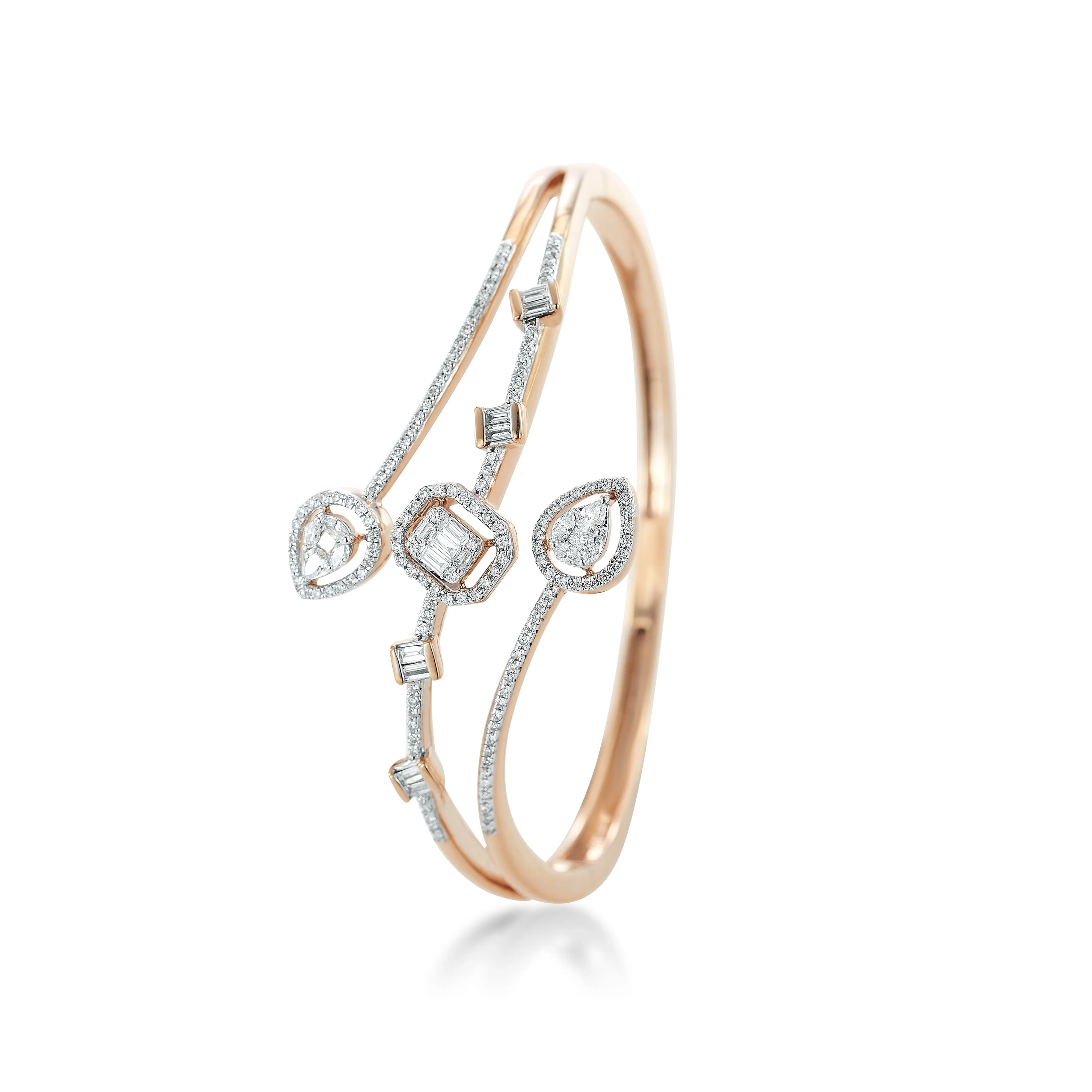 One Carnation Diamond Bangle*