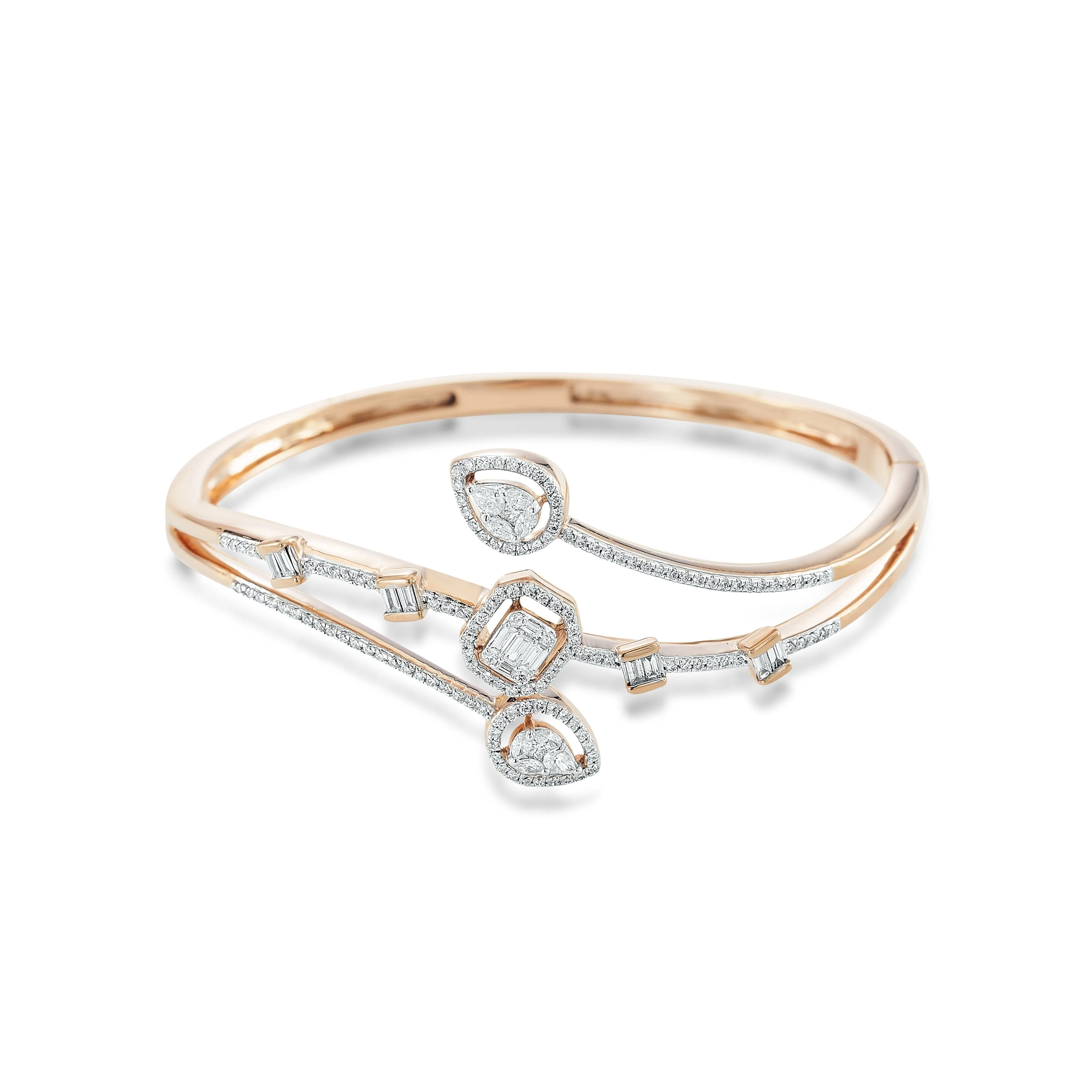 One Carnation Diamond Bangle*