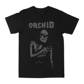 Orchid "Chaos Skeleton: Silver" Black T-Shirt