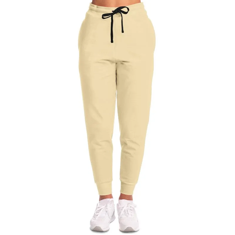 Pale Pastel Orange Yellow Joggers | Unisex | with PLUS sizes | Bright Pale Pastel Orange Yellow | C0M8Y30K0