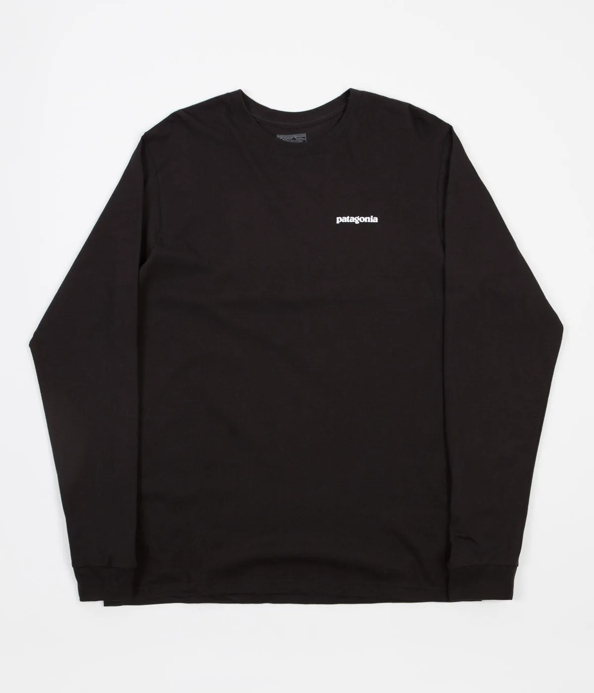 Patagonia P-6 Logo Long Sleeve T-Shirt - Black