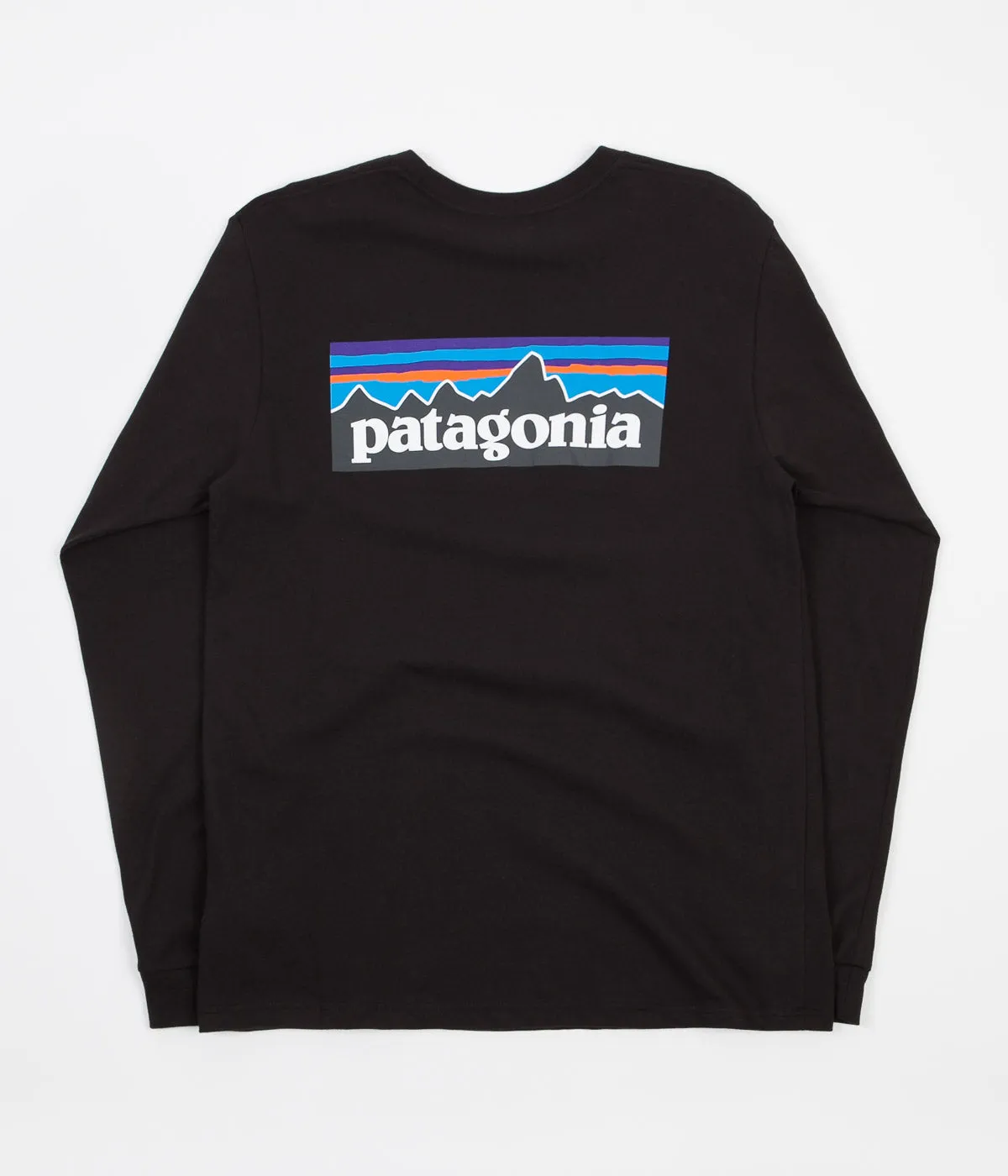 Patagonia P-6 Logo Long Sleeve T-Shirt - Black