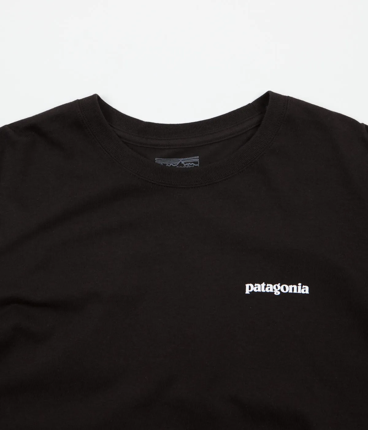 Patagonia P-6 Logo Long Sleeve T-Shirt - Black