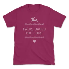 Pawz Saves Dogs - Front Print (Adult Short Sleeve T-Shirt)