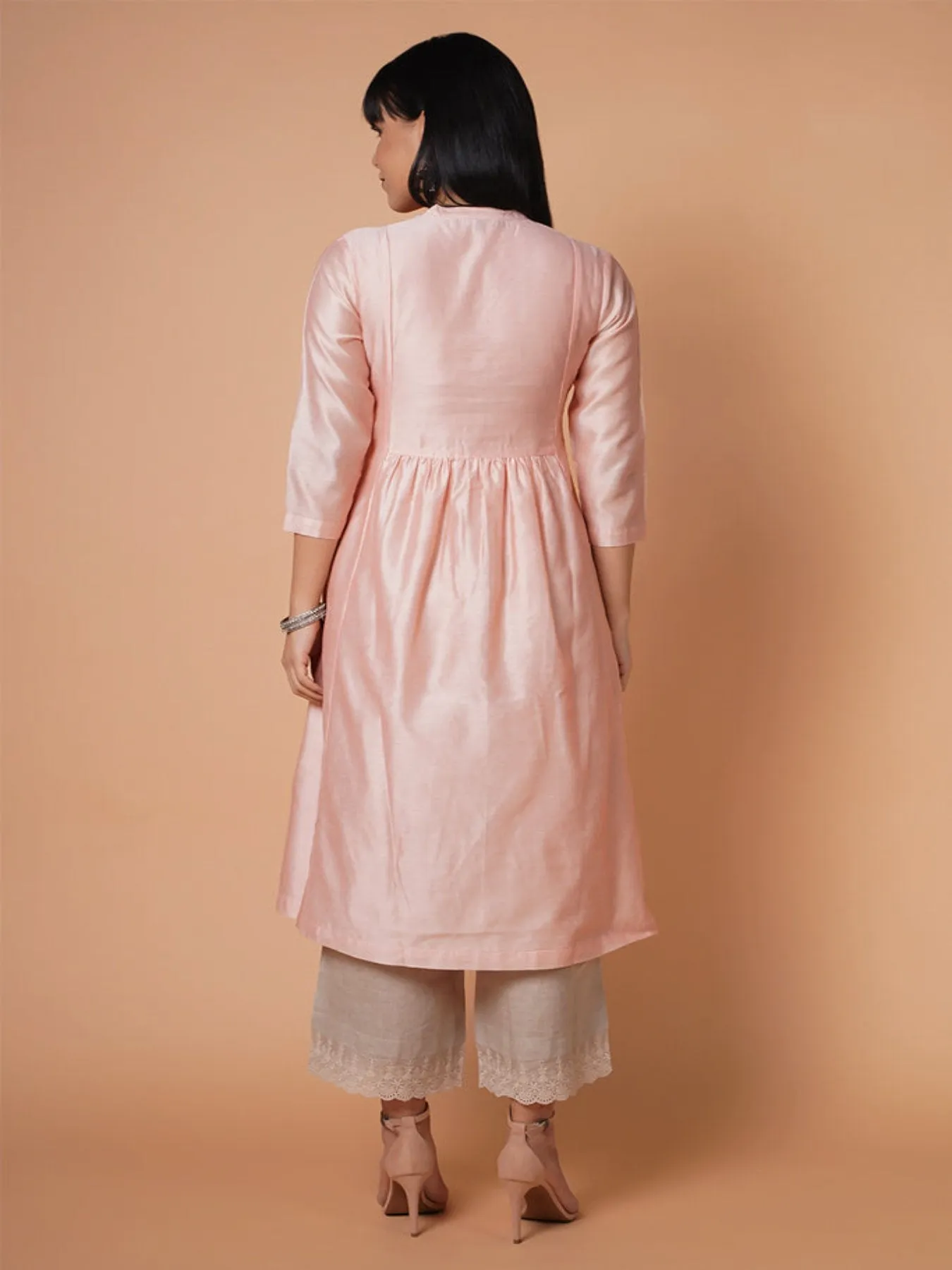 Pink Dating Chanderi Kurta