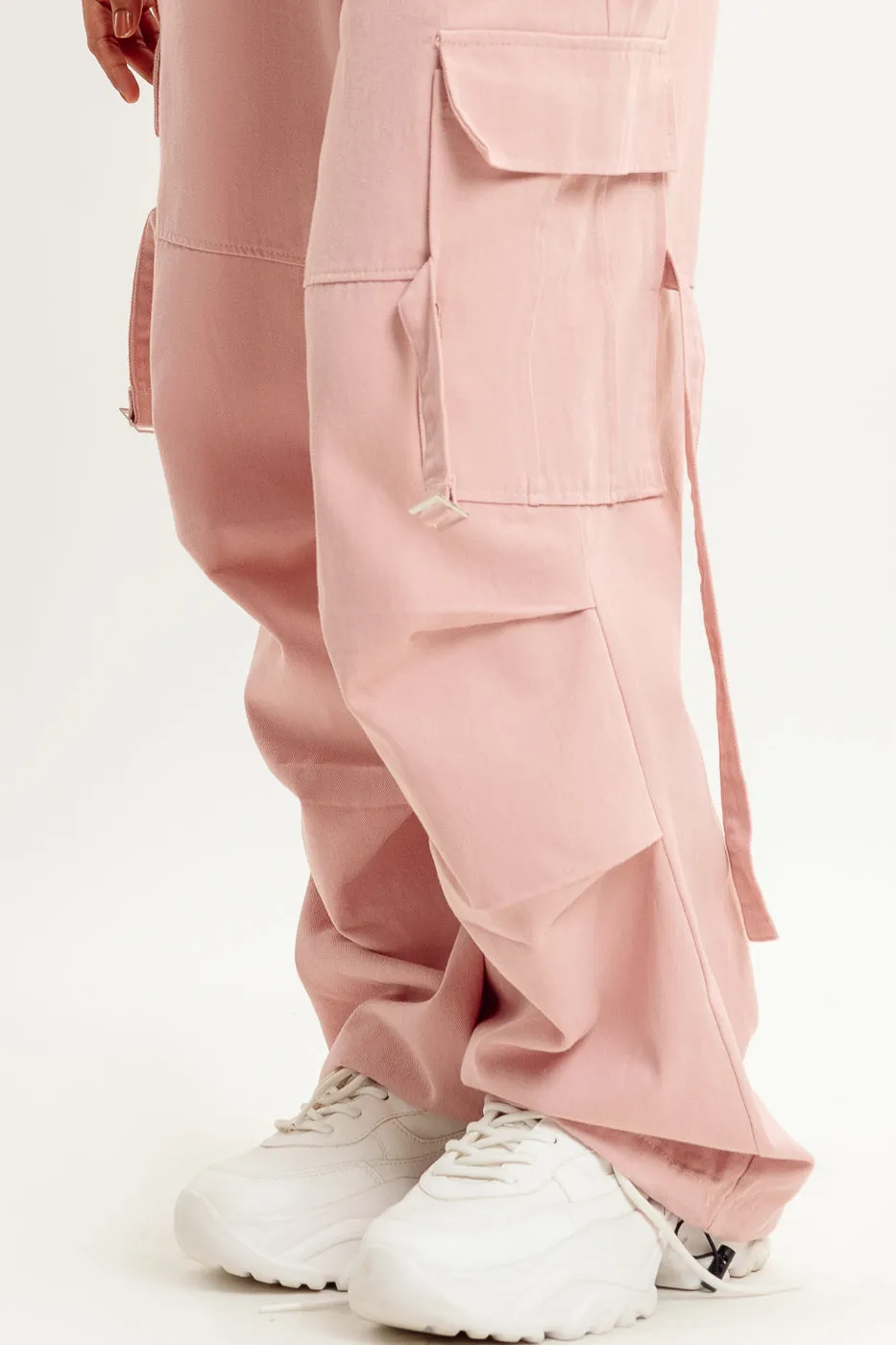 Pink Street Style Cargo Pant