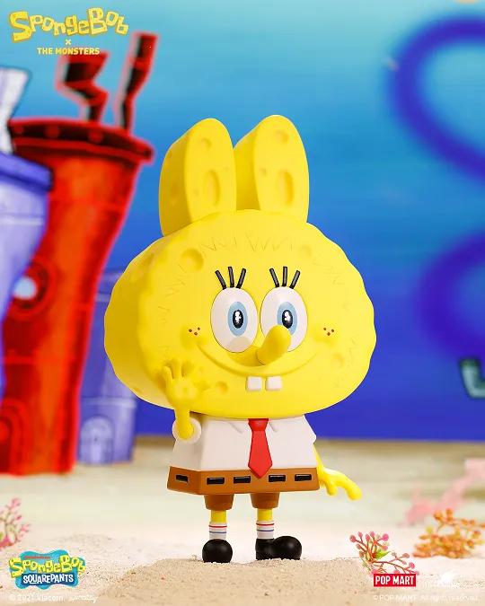 POP MART Labubu × SpongeBob Figurine