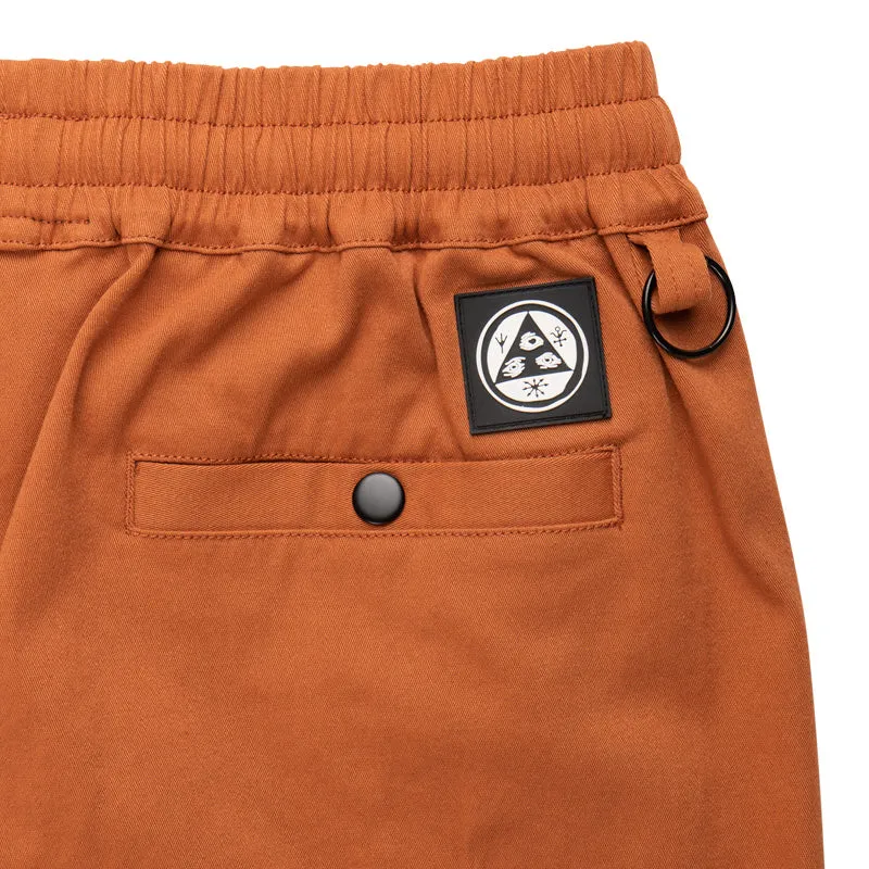 Principal Elastic Waist Twill Cargo Pant - Umber