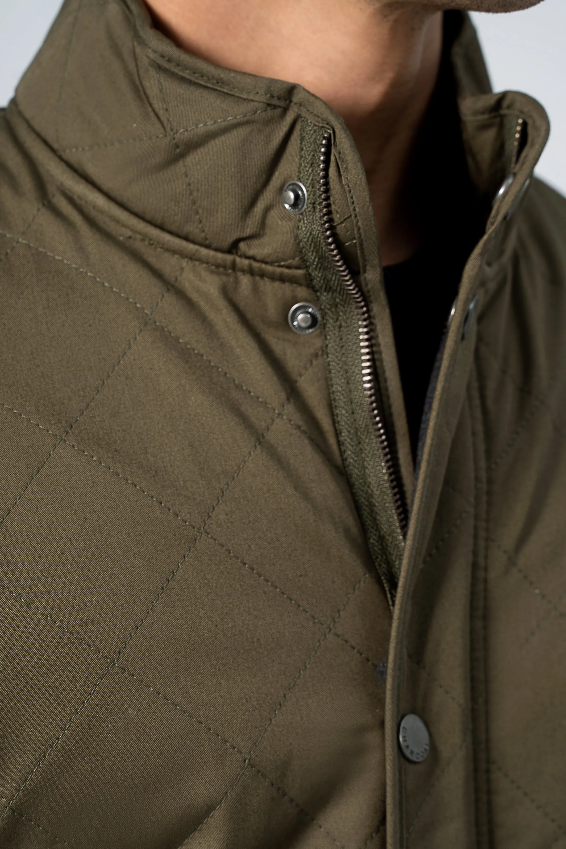 Quilted wadded Jacket Olive