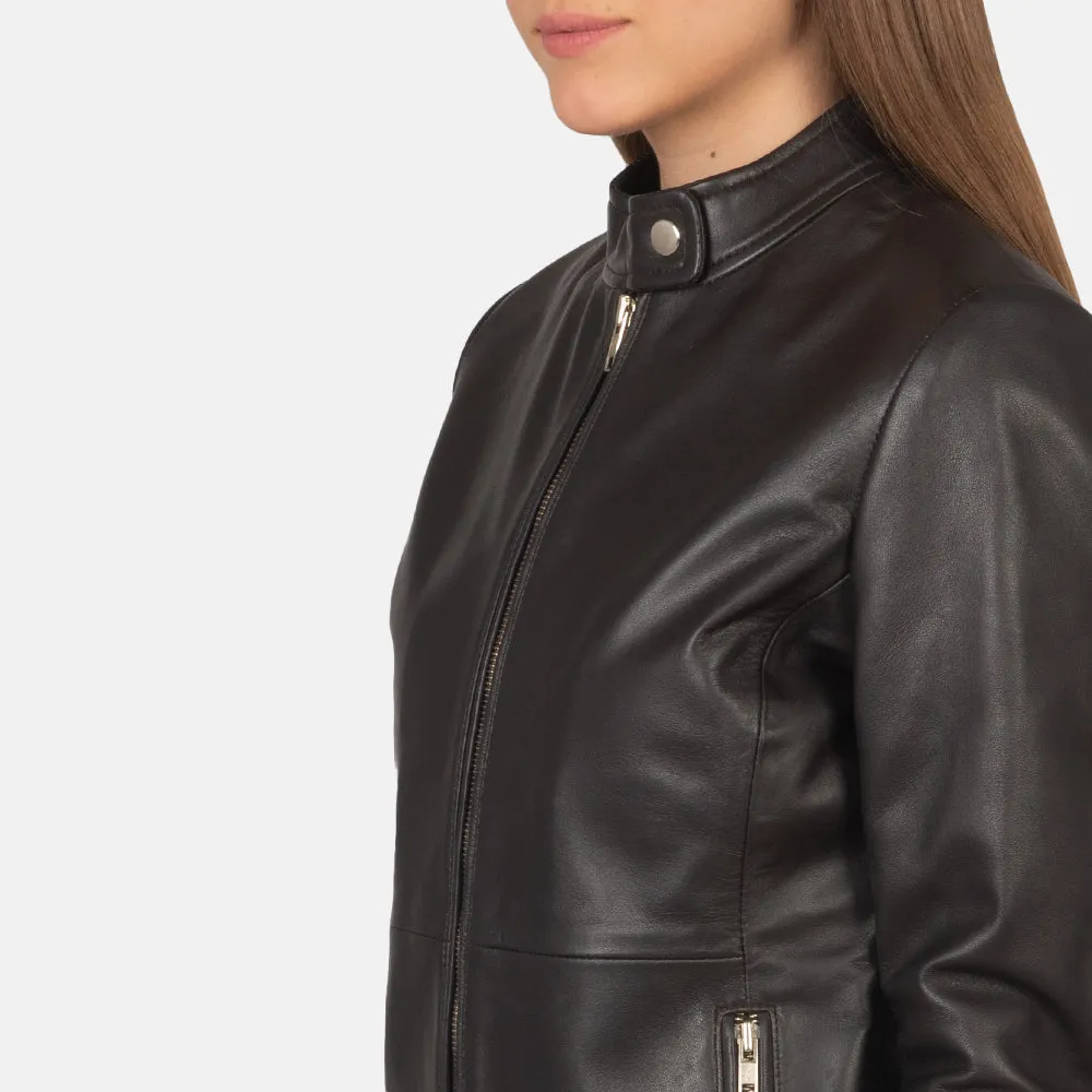 Rave Brown Leather Biker Jacket