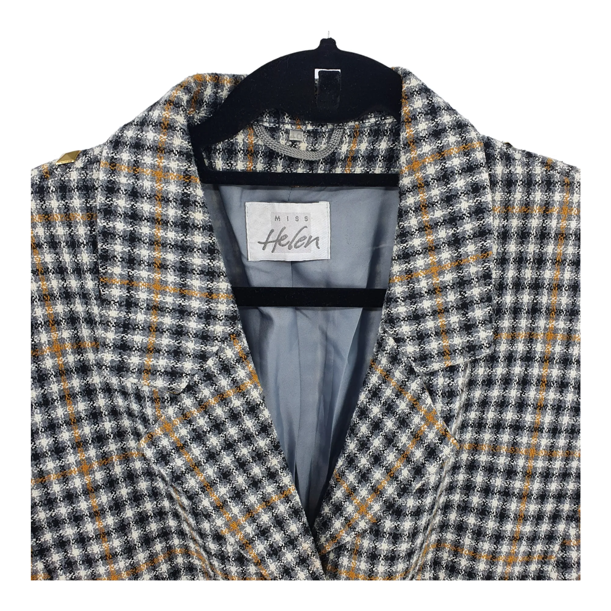 Re-Fashioned Country Studded Check Blazer 40"