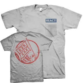 React Records "Flag Man Pocket" Grey T-Shirt