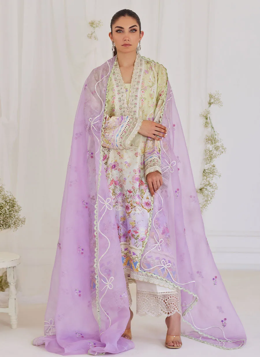 Renata Shirt with Embroidered Dupatta