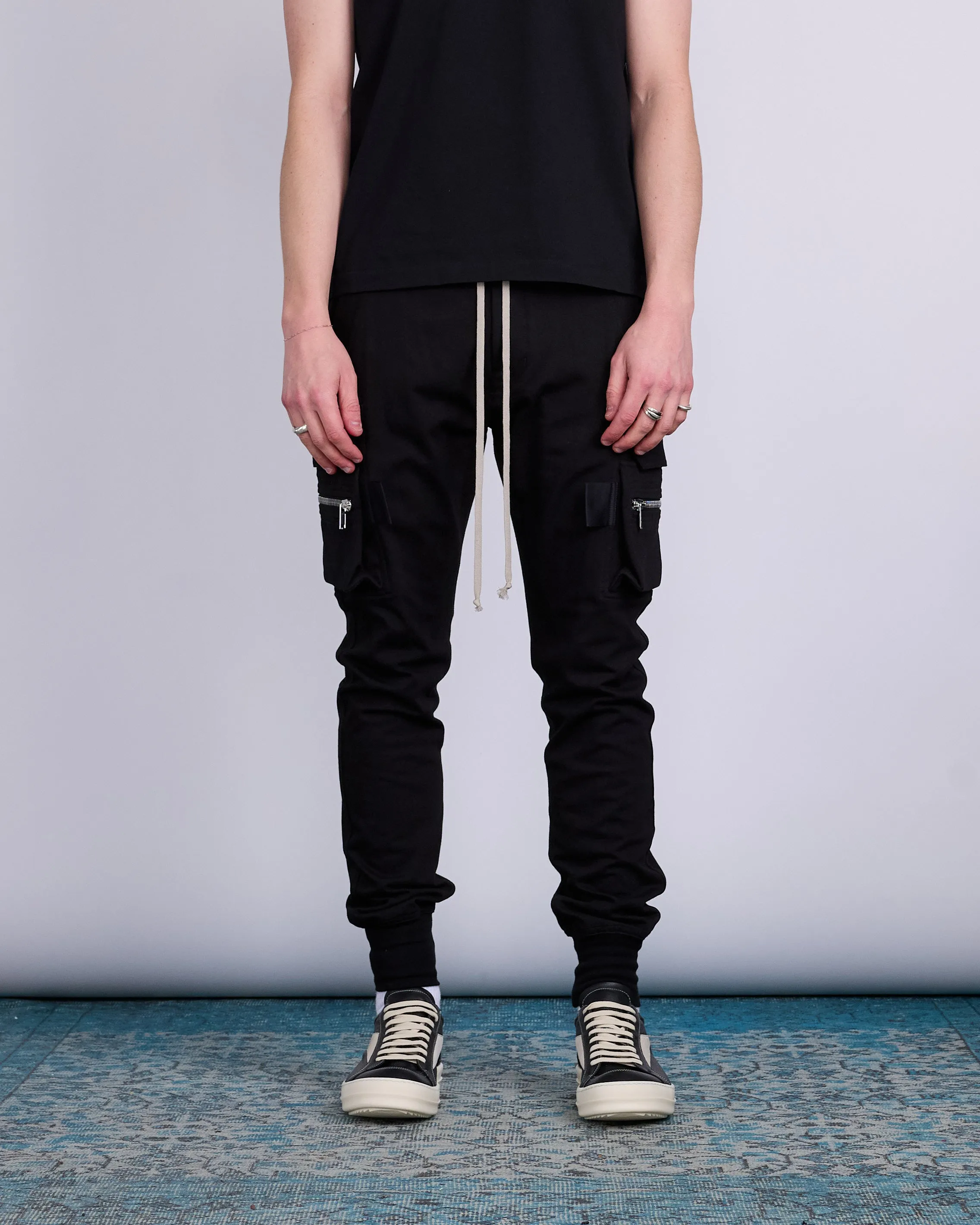 Rick Owens Mastodon Cargo Pant Heavy Jersey BA Black