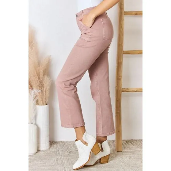 RISEN Tina High Rise Ankle Flare Jeans