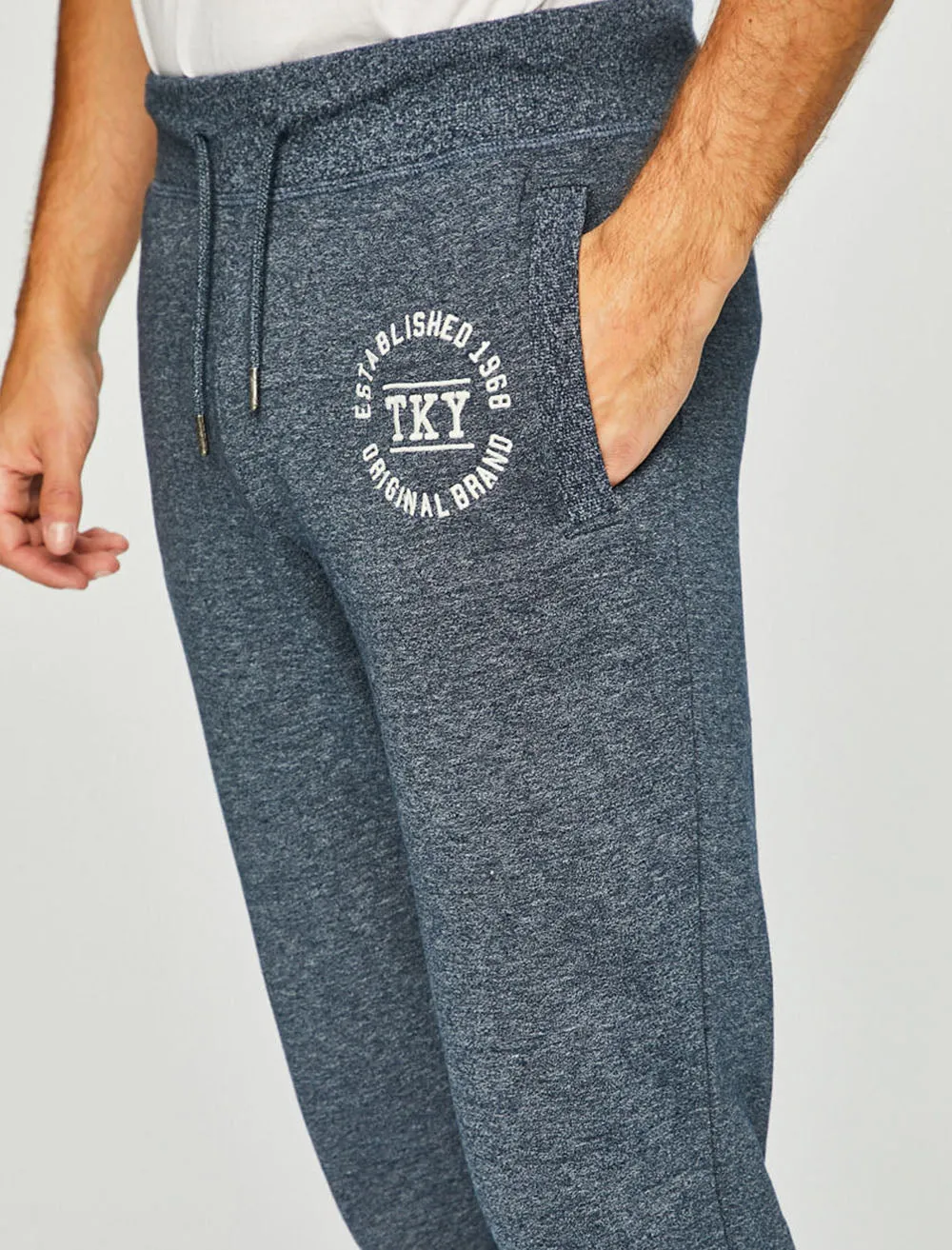 Roosburg Brush Back Fleece Joggers In Black Iris - Tokyo Laundry