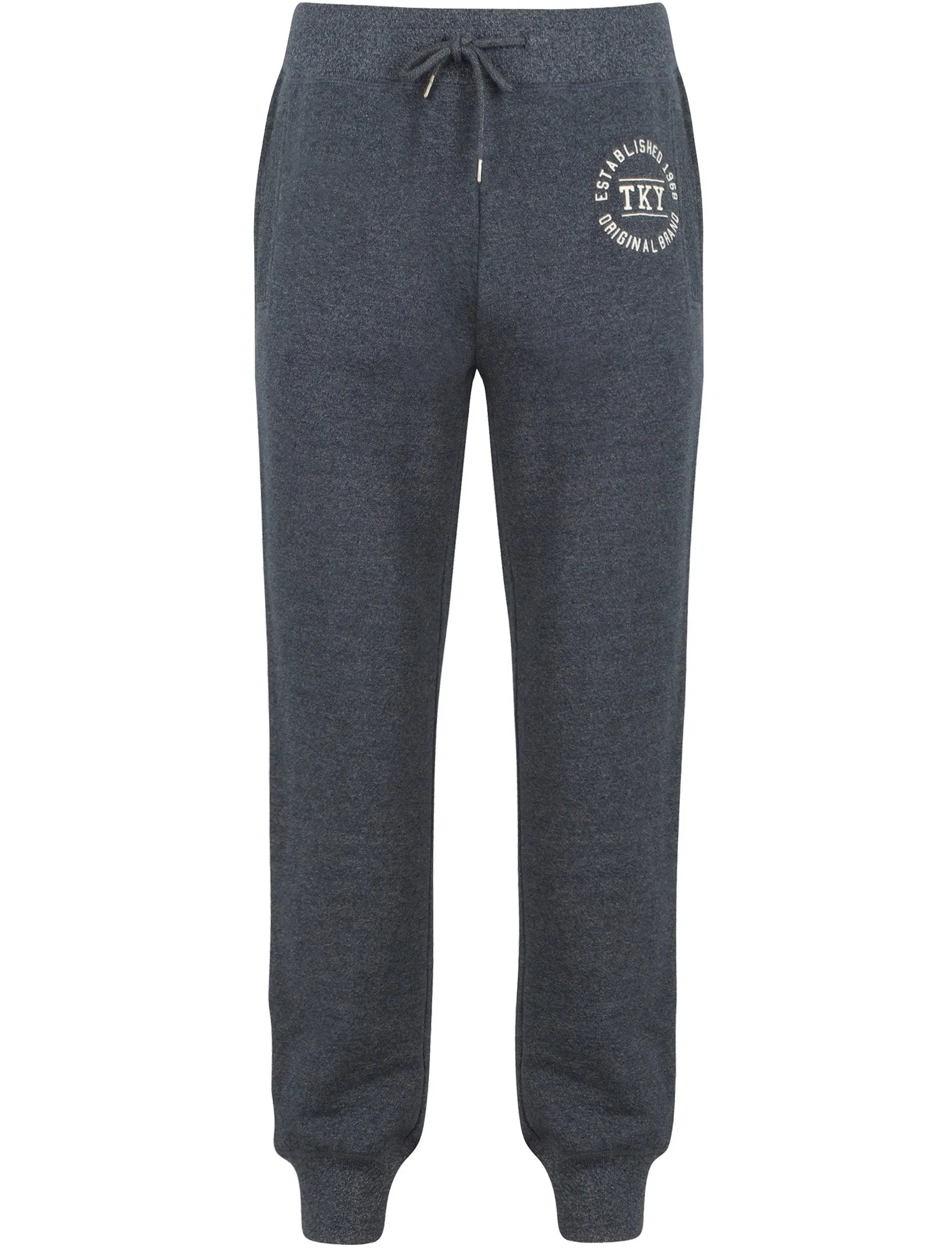 Roosburg Brush Back Fleece Joggers In Black Iris - Tokyo Laundry