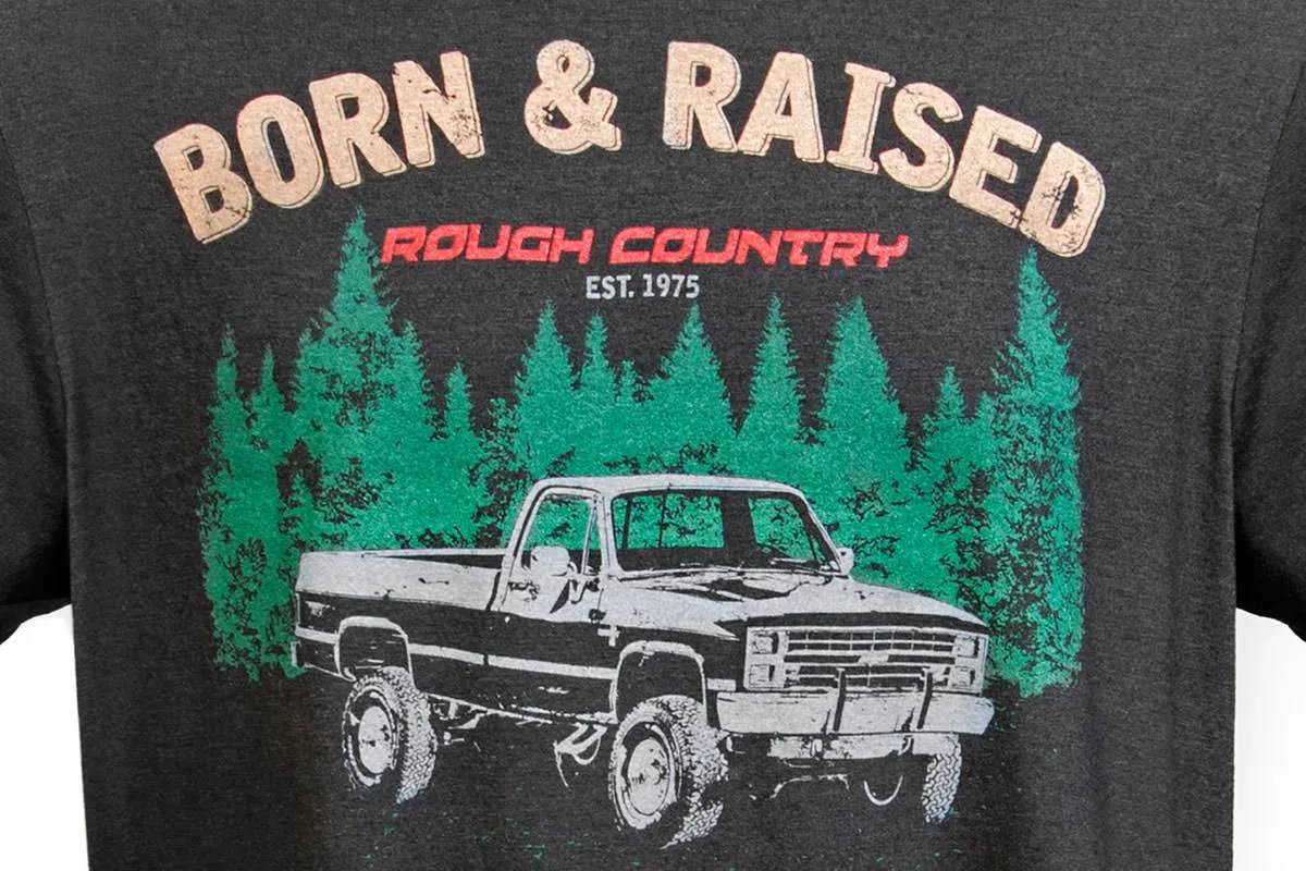 Rough Country T-Shirt - Born & Raised - Black - XL