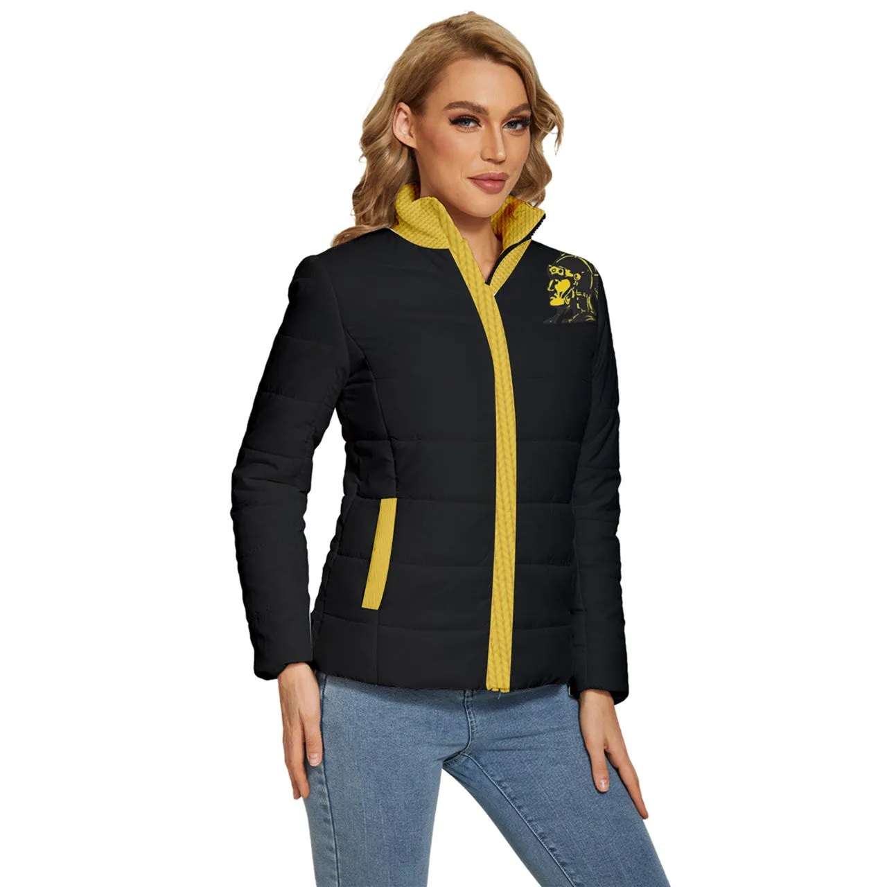 Saginaw Born & Raised Trojans Women's Puffer Bubble Jacket Coat