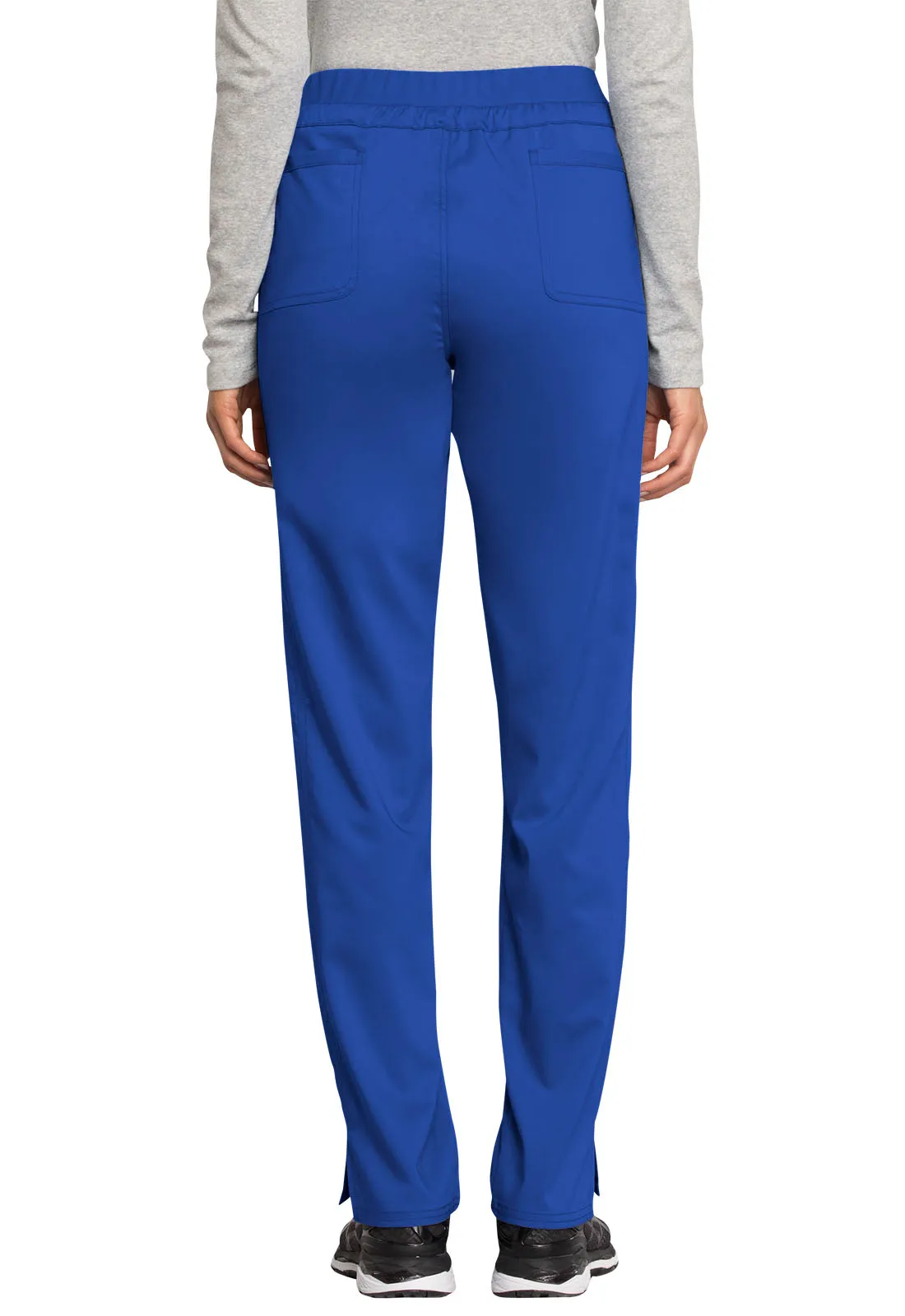 Scrub Pants - Cherokee WW Revolution Women's Mid Rise Tapered Leg Drawstring Pant - Royal, WW105