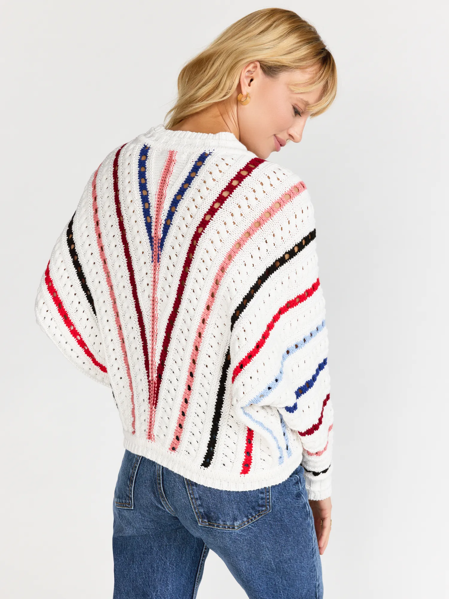 See And Be Seen Multicolor Chevron Striped Pullover - Brands We Love