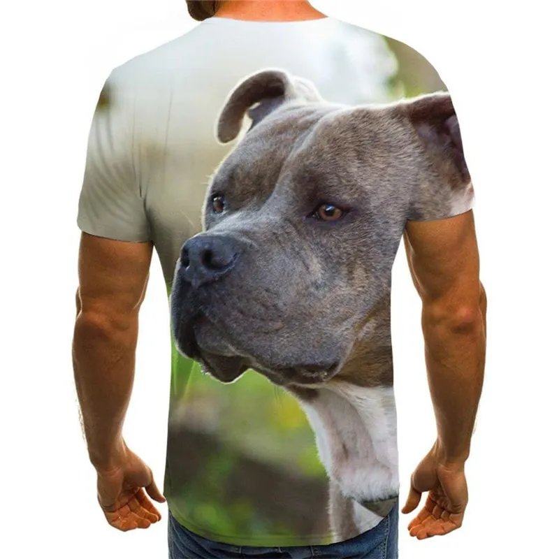 shirt dog big Bully animal 3D tshirt big Smart dogs Cool male art costume