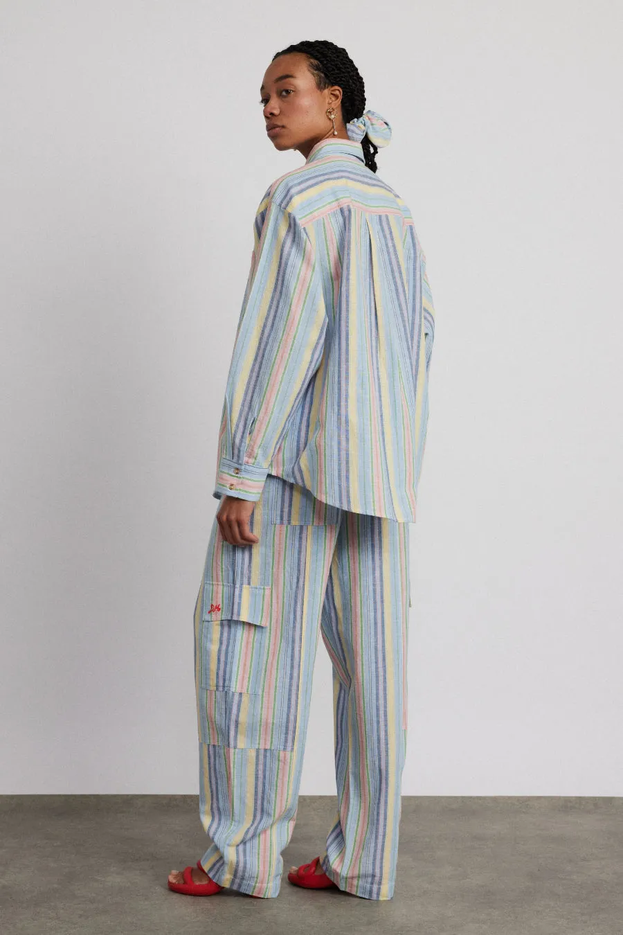 sicily rocket cargo trousers - multi stripe