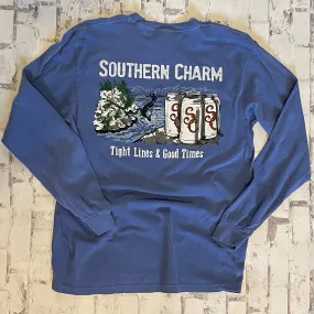 Southern Charm "6 Pack" Long Sleeve T-shirt - Flo Blu