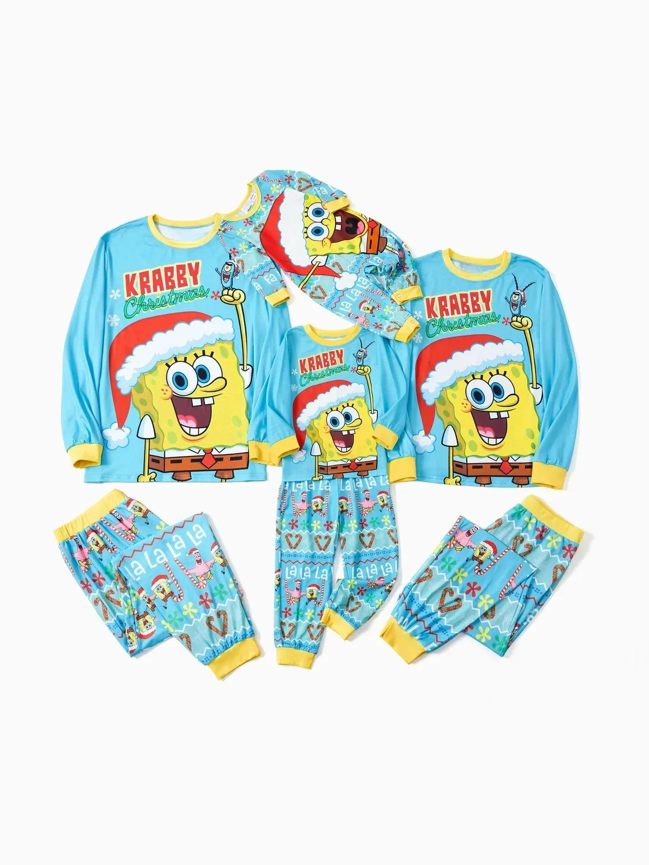 SpongeBob SquarePants Family Matching Christmas Print Pajama Set