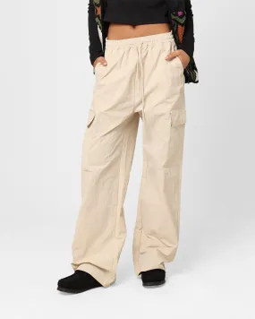 Stussy Women's Nylon Cargo Pants White Sand