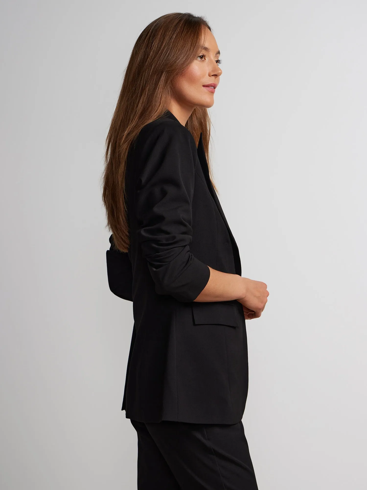 Tall Essential Stretch Long Sleeve Peak Lapel Blazer