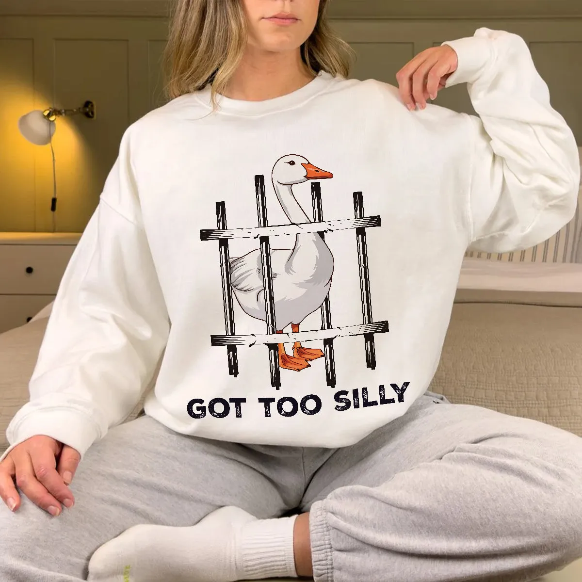 Teesdily | Silly Goose Shirt, Got Too Silly Sweatshirt Hoodie Mug, Silly Goose On The Loose T-shirt, Funny Meme Shirt, Got To Silly, Goose Lover Gift