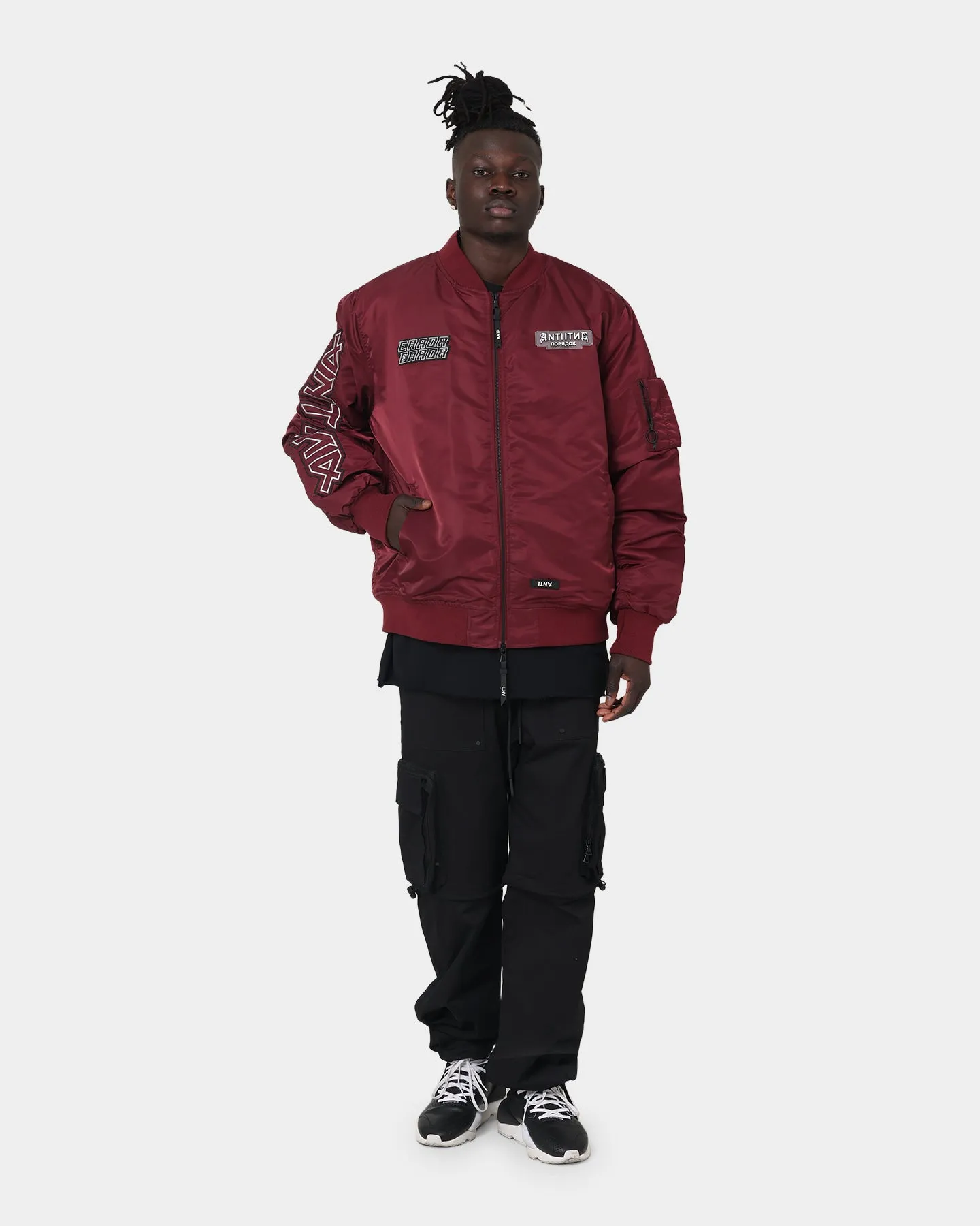 The Anti Order Oblivion Bomber Jacket Dark Burgundy