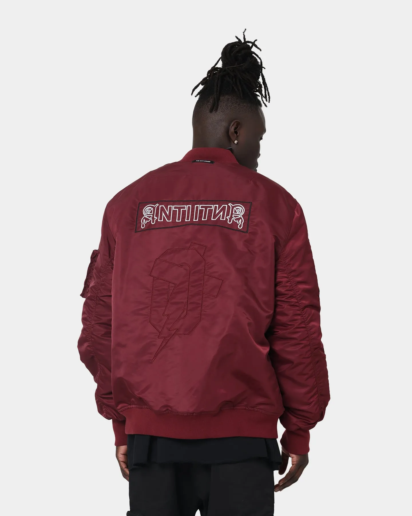 The Anti Order Oblivion Bomber Jacket Dark Burgundy