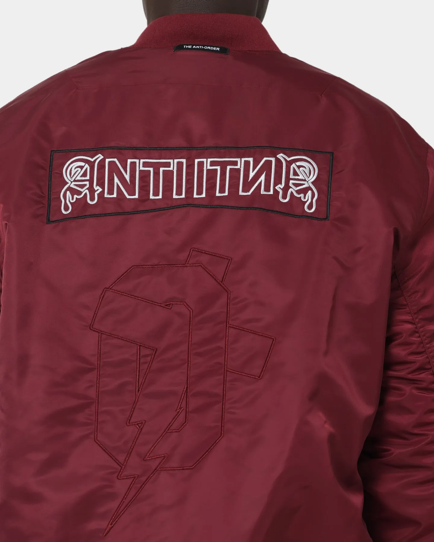 The Anti Order Oblivion Bomber Jacket Dark Burgundy