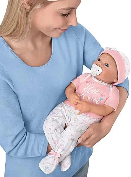 The Ashton - Drake Galleries Hello World So Truly Real® Newborn Lifelike Baby Girl Doll Weighted Fully Poseable with Soft RealTouch® Vinyl Skin by renowned Master Doll Artist Violet Parker 17-inches