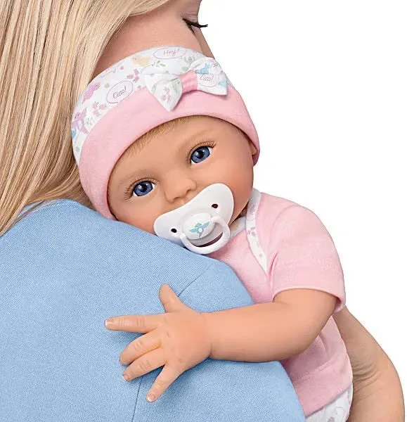 The Ashton - Drake Galleries Hello World So Truly Real® Newborn Lifelike Baby Girl Doll Weighted Fully Poseable with Soft RealTouch® Vinyl Skin by renowned Master Doll Artist Violet Parker 17-inches