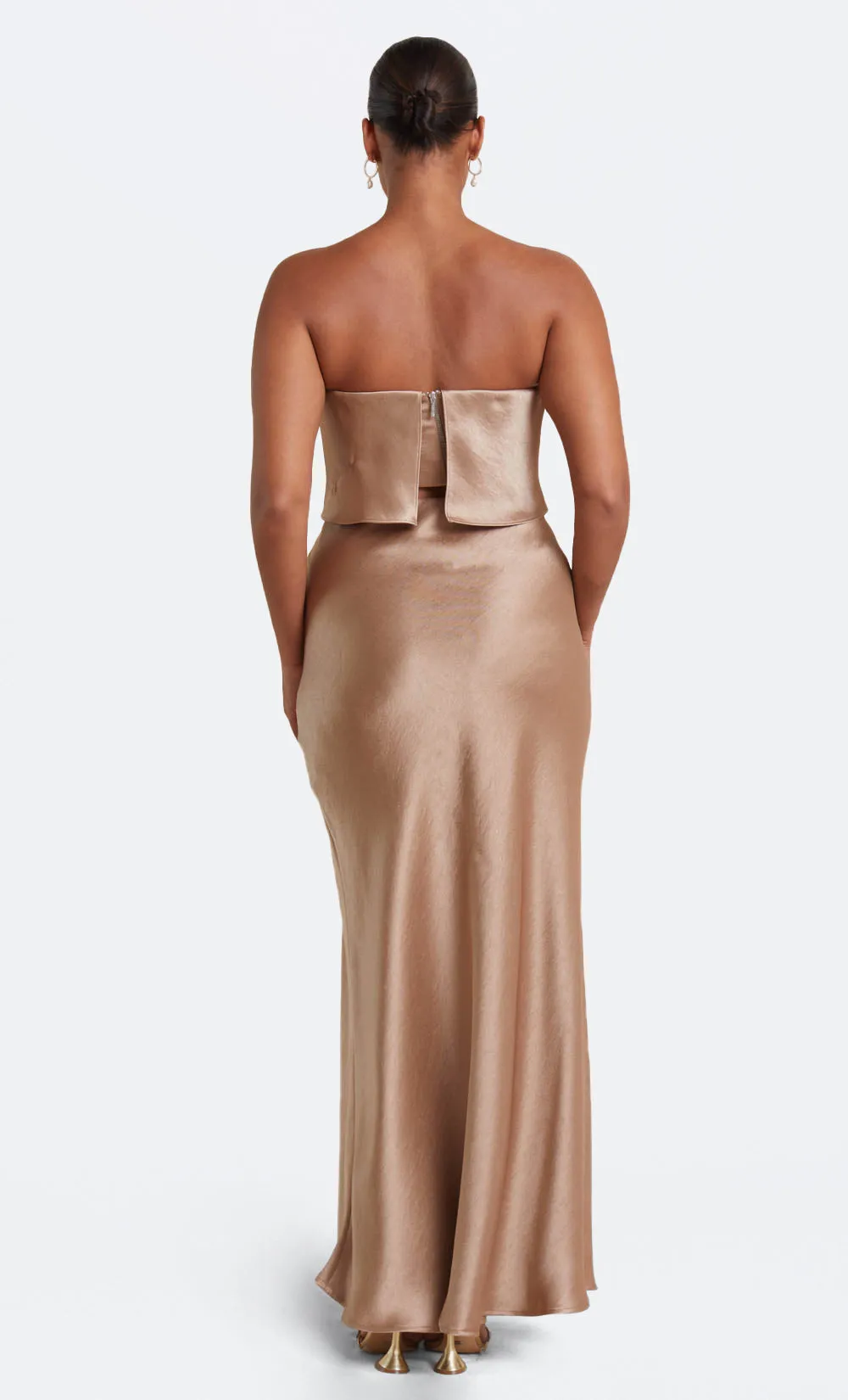 THE DREAMER STRAPLESS TOP  - GOLDEN