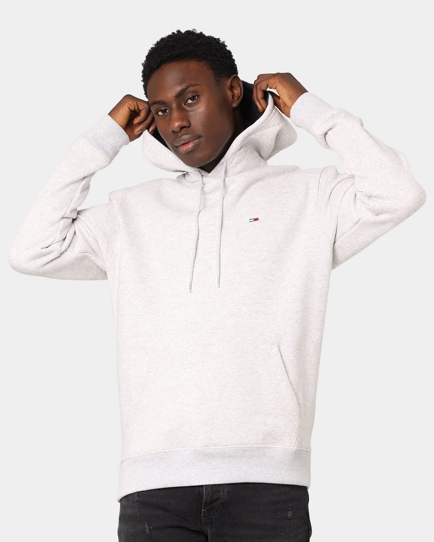 Tommy Jeans Essential Script Hoodie Silver/Grey Heather