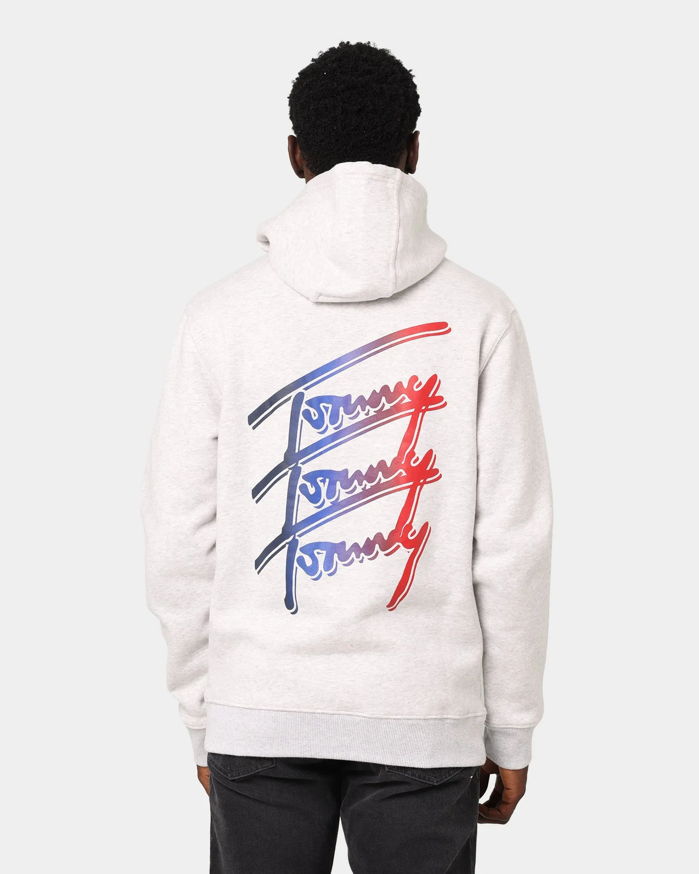 Tommy Jeans Essential Script Hoodie Silver/Grey Heather