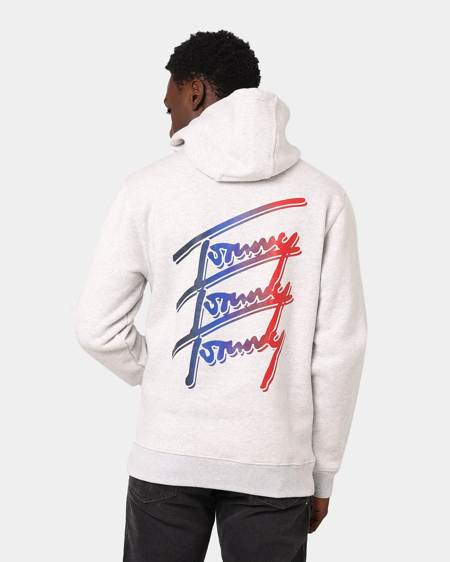 Tommy Jeans Essential Script Hoodie Silver/Grey Heather