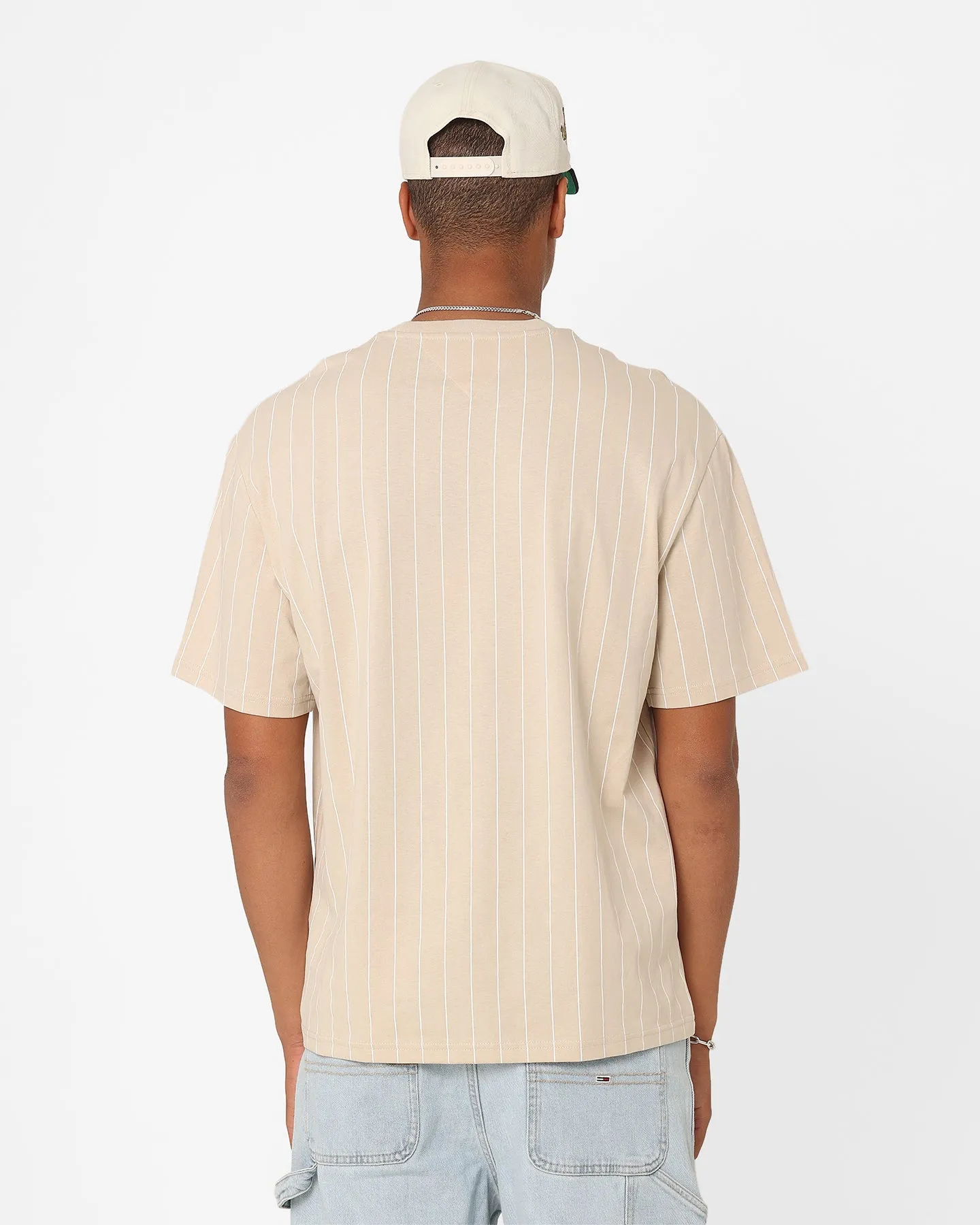 Tommy Jeans Pinstripe T-Shirt Classic Beige