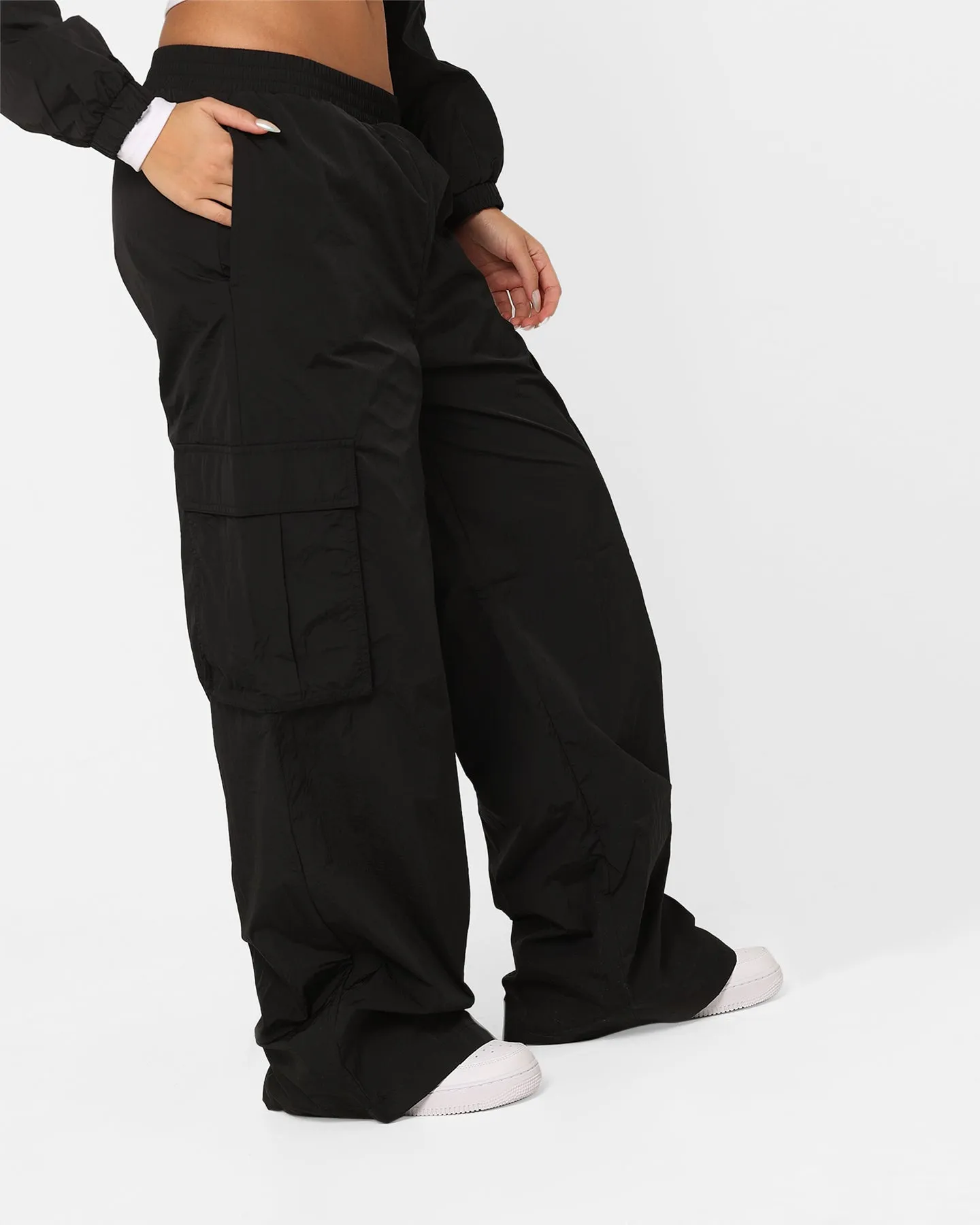 Tommy Jeans Women's Claire High Rise Wide Track Pants Black