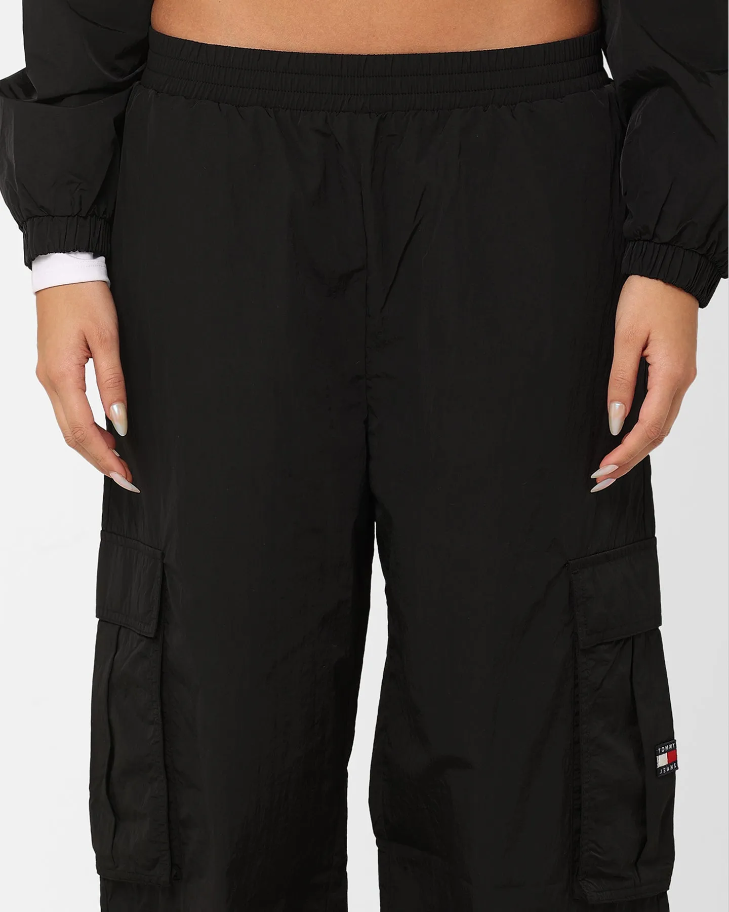 Tommy Jeans Women's Claire High Rise Wide Track Pants Black