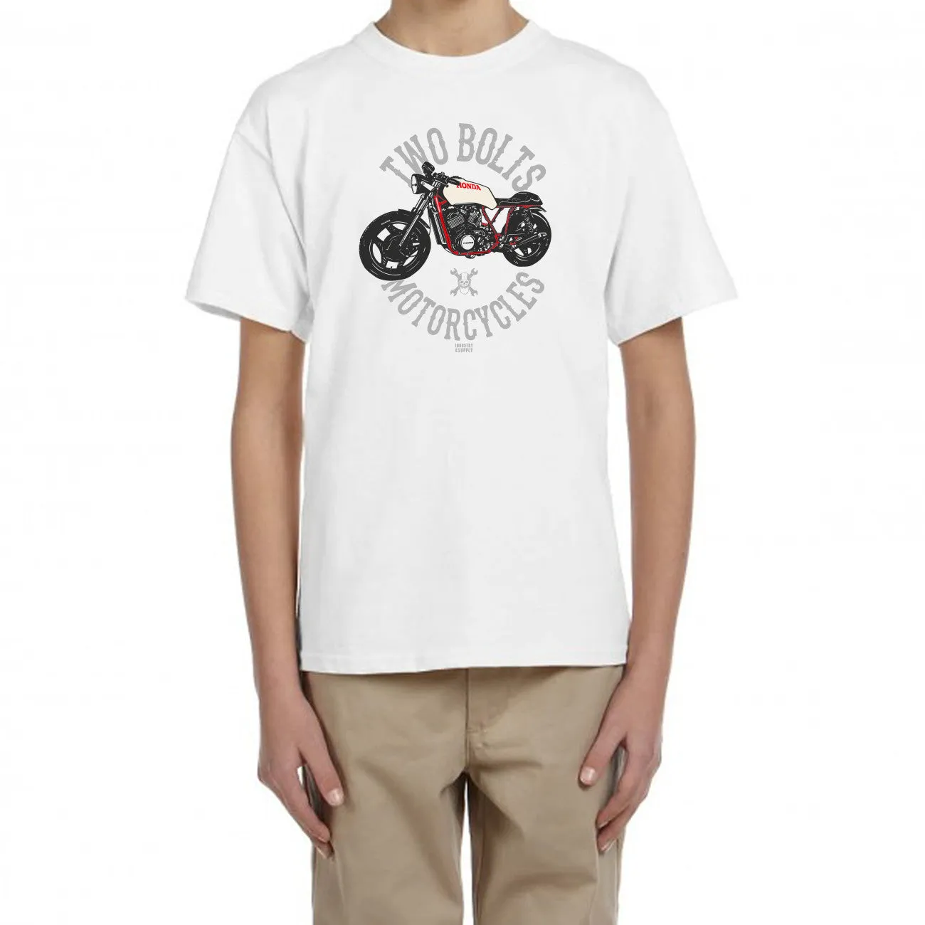 TWO BOLTS MOTORCYCLES KIDS UNISEX T-SHIRT