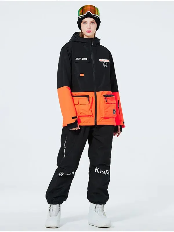 Unisex Insulated Cargo Jacket & Jogger Pants Ski Set 