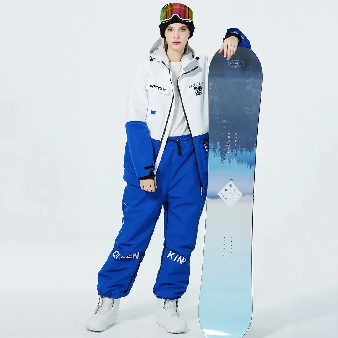 Unisex Insulated Cargo Jacket & Jogger Pants Ski Set 