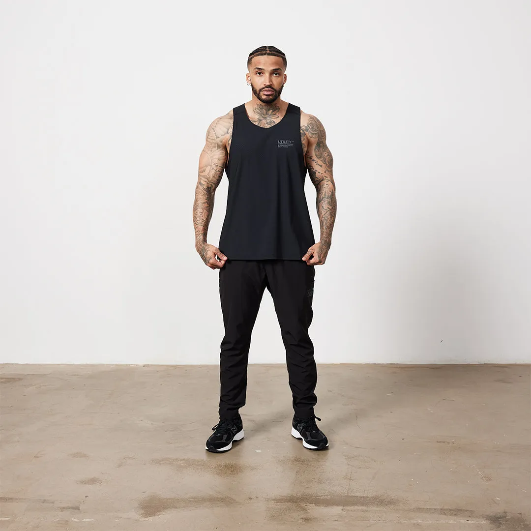 Vanquish Utility Black Tapered Performance Pants